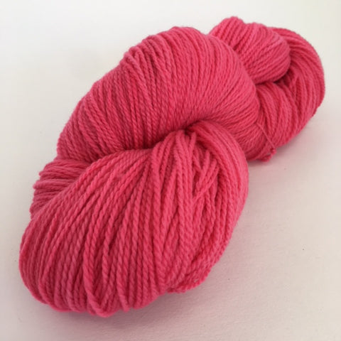 Neon pink Rambouillet yarn
