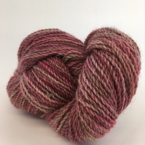 rose gray overdyed romney yarn